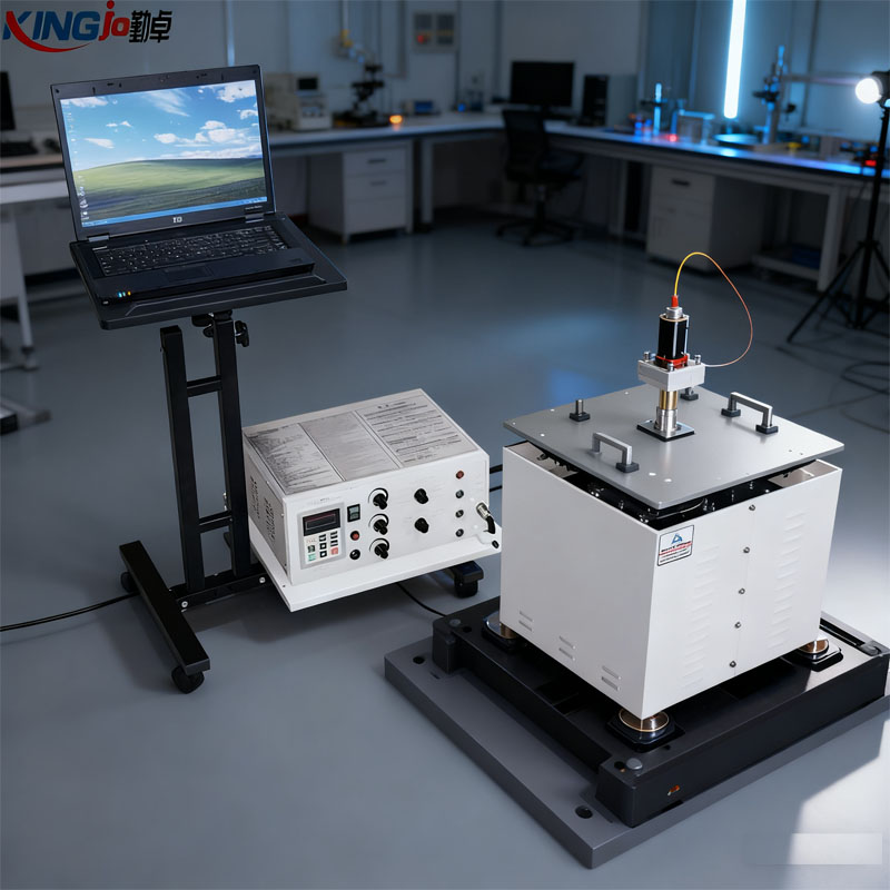 勤卓品牌振动台测试传感器现场 勤卓品牌振动台测试传感器现场